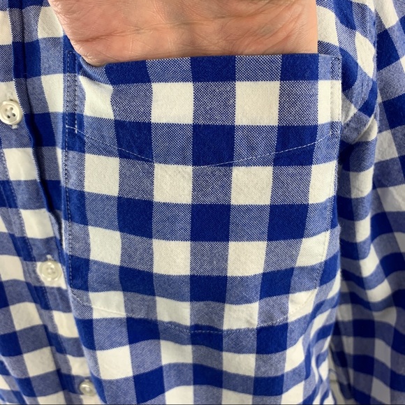 J. Crew Oxford Gingham Cotton Button Down Shirt - Picture 6 of 11